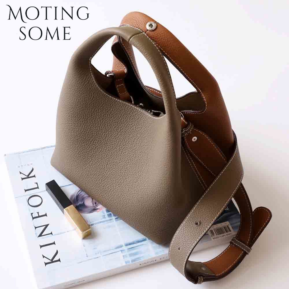 Women Bags On Sale - Motingsome Patchworkสไตล์ผู้หญิงกระเป๋าลิ้นจี่เนื้อCowhide Luxury Designerกระเป๋าคุณภาพสูงกระเป๋าถือสุภาพสตรี 2022 ฤดูหนาวใหม่