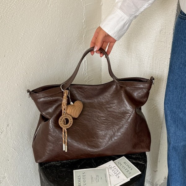 Women Hand Bags For Office - กระเป๋าถือผู้หญิงลำลอง ความจุขนาดใหญ่ ดีไซน์หรูหรา หนัง PU กระเป๋าสะพายไหล่และสะพายข้างสำหรับผู้หญิง