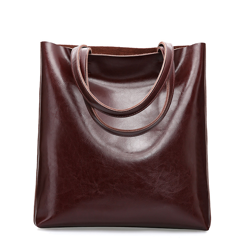 Women Hand Bags For Office - กระเป๋าหนังวัวสุภาพสตรีกระเป๋าถือหนังแท้ผู้หญิงใหญ่กระเป๋าขนาดใหญ่VINTAGEหญิง 2023 สํานักงานมือไหล่กระเป๋าผู้หญิงTote