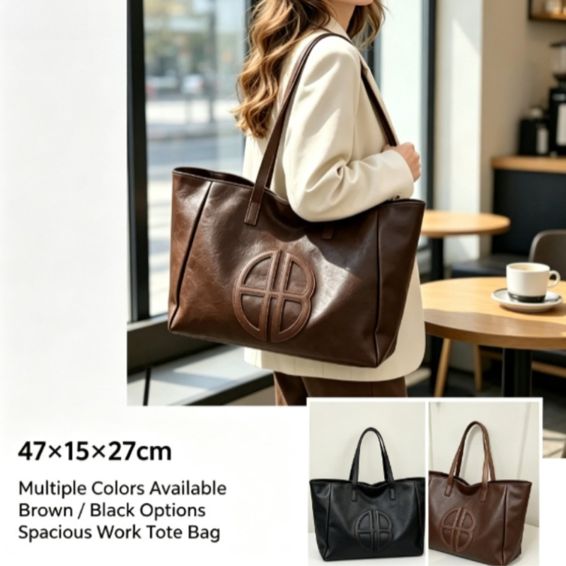 Women Bags 2026 Trends - กระเป๋าโท้ทผู้หญิงขนาดใหญ่สไตล์เรโทรใหม่ปี 2026 กระเป๋าสะพายไหล่แฟชั่นเรียบง่ายสำหรับการเดินทางประจำวัน