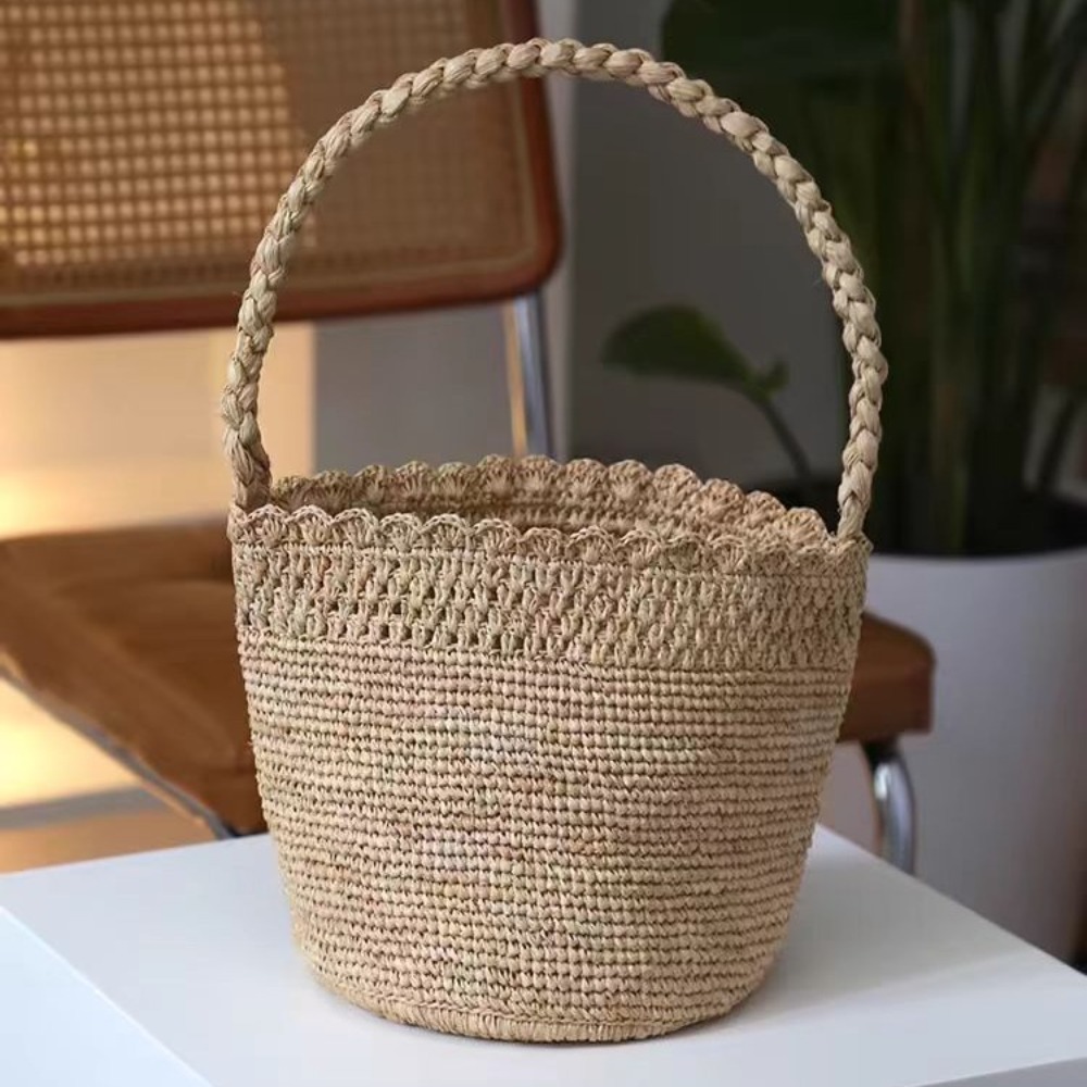 Women'S Raffia Bags - Handmade โครเชต์ฟางกระเป๋า Bohemian Raffia ผู้หญิงกระเป๋าถือกระเป๋าชายหาดฤดูร้อนวันหยุดทอกระเป๋าสะพายสําหรับสตรี