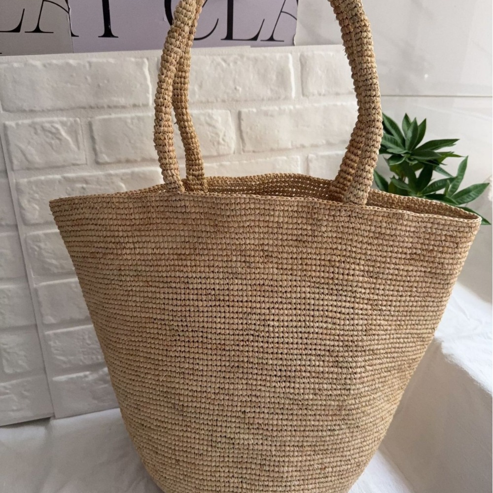 Women'S Raffia Bags - กระเป๋าถือราฟเฟียคุณภาพสูงแบบใหม่ ดีไซน์เรียบง่าย คลาสสิก ใช้งานได้หลากหลาย สะพายไหล่ ทำด้วยมือ
