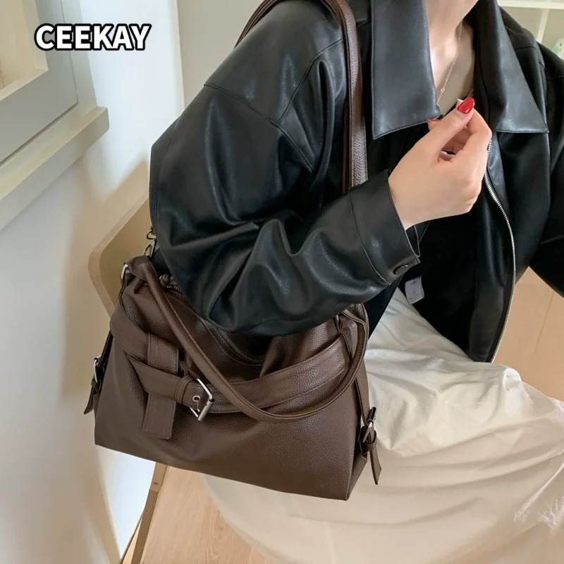 กระเป๋าโท้ทสีดำขนาดใหญ่ Y2k สำ - Women'S Young Bags บทวิจารณ์และราคา