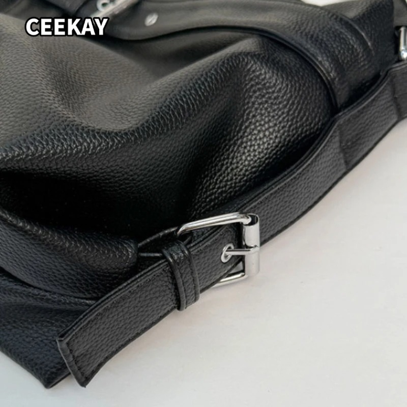กระเป๋าโท้ทสีดำขนาดใหญ่ Y2k สำ - Women'S Young Bags บทวิจารณ์และราคา