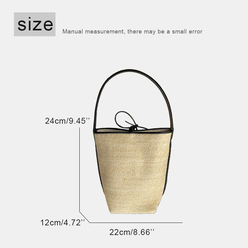 กระเป๋าถือสานราฟเฟียทรงถังขนาด - Women'S Raffia Bags บทวิจารณ์และราคา