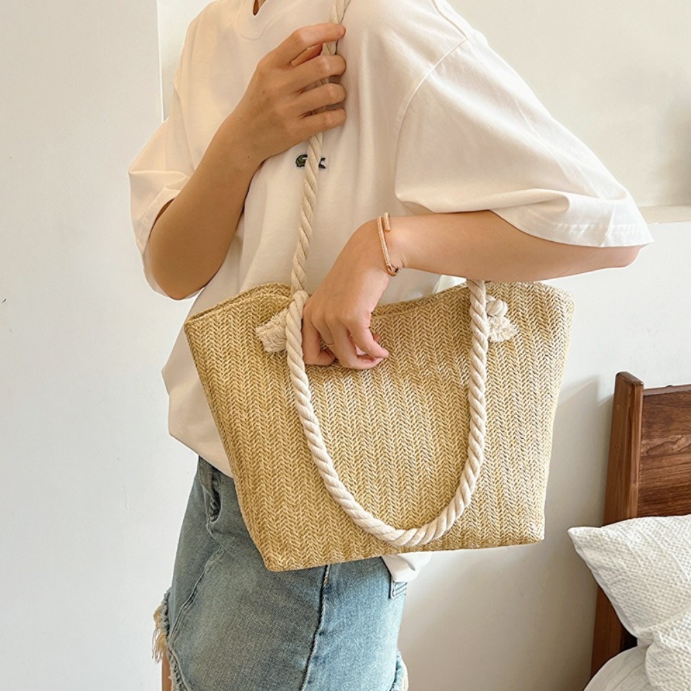 กระเป๋าชายหาดฤดูร้อนใหม่ กระเป - Women'S Raffia Bags บทวิจารณ์และราคา