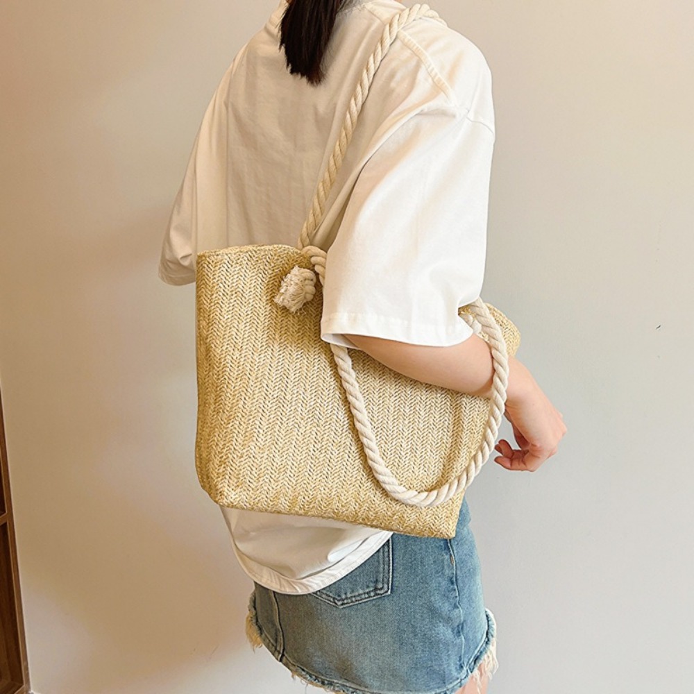 กระเป๋าชายหาดฤดูร้อนใหม่ กระเป - Women'S Raffia Bags บทวิจารณ์และราคา