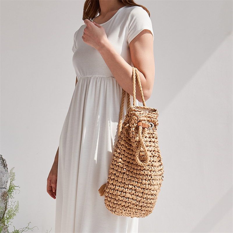 เป้สะพายหลังทำจากฟางลำลองสำหรั - Women'S Raffia Bags บทวิจารณ์และราคา