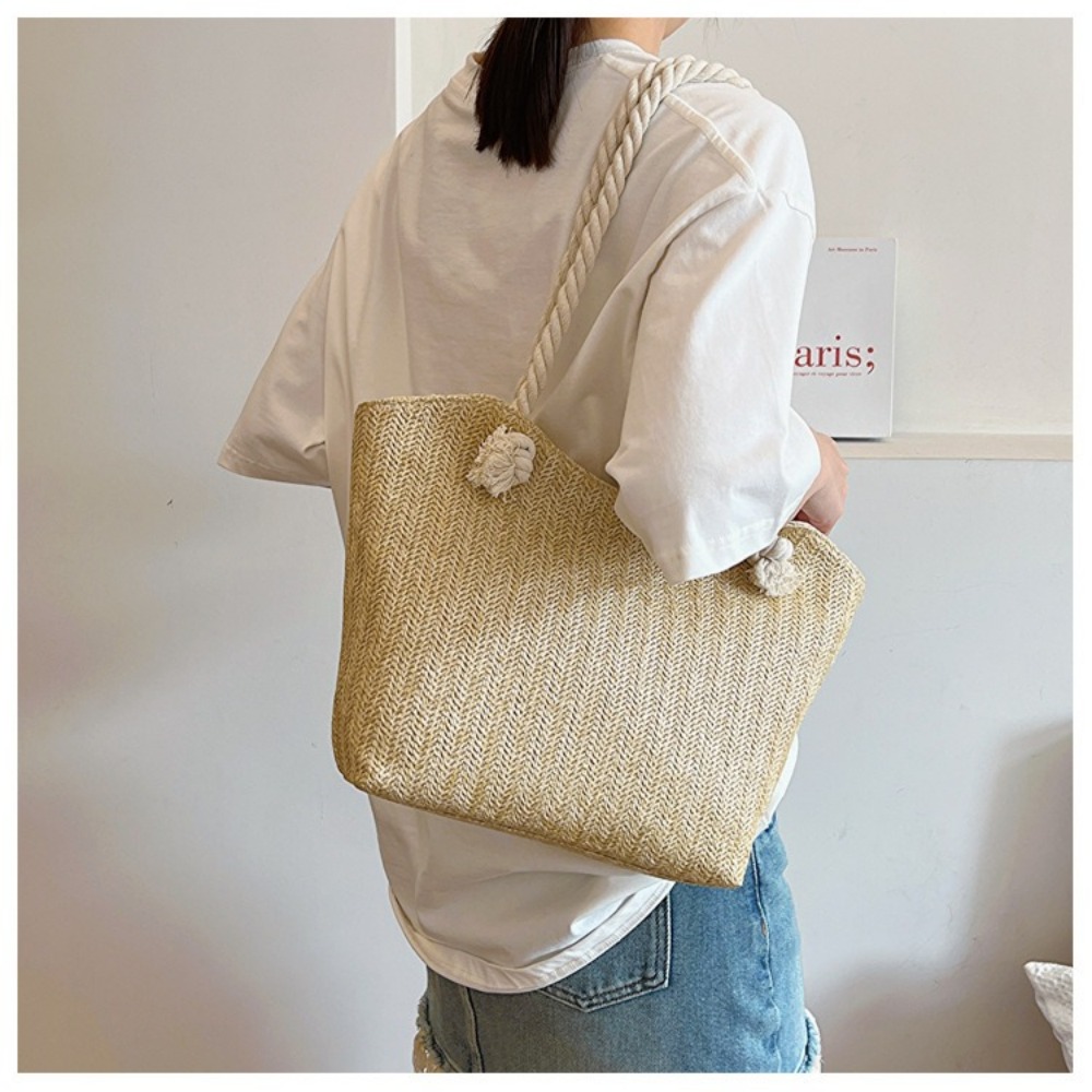 กระเป๋าชายหาดฤดูร้อนใหม่ กระเป - Women'S Raffia Bags บทวิจารณ์และราคา