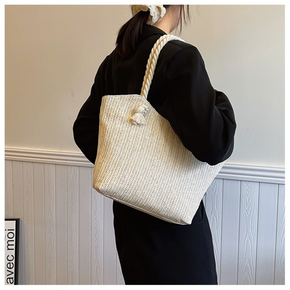 กระเป๋าชายหาดฤดูร้อนใหม่ กระเป - Women'S Raffia Bags บทวิจารณ์และราคา