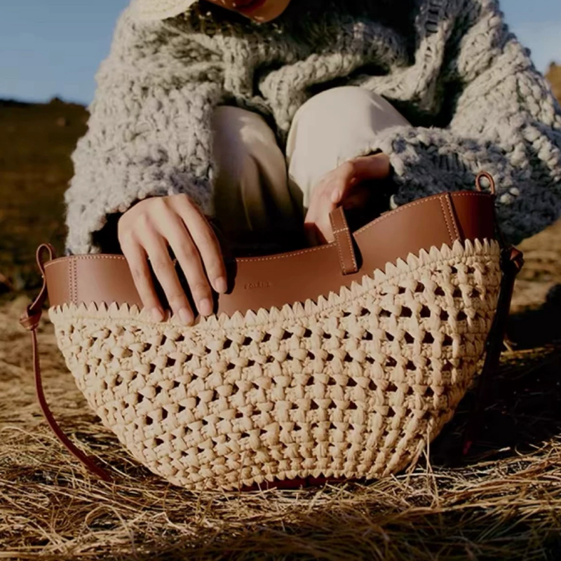 กระเป๋าถือสานลายฉลุสำหรับฤดูร้ - Women'S Raffia Bags บทวิจารณ์และราคา