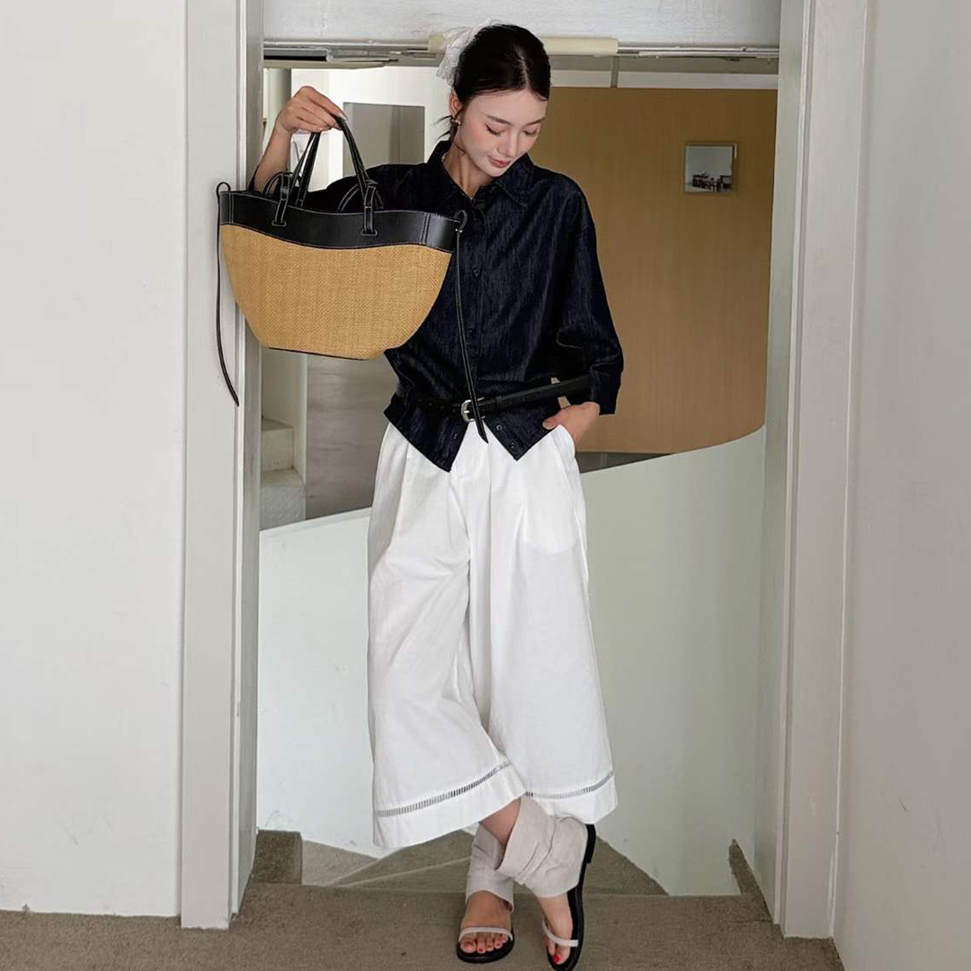 กระเป๋าถือหนังแท้ Mendy พร้อมด - Women'S Raffia Bags บทวิจารณ์และราคา