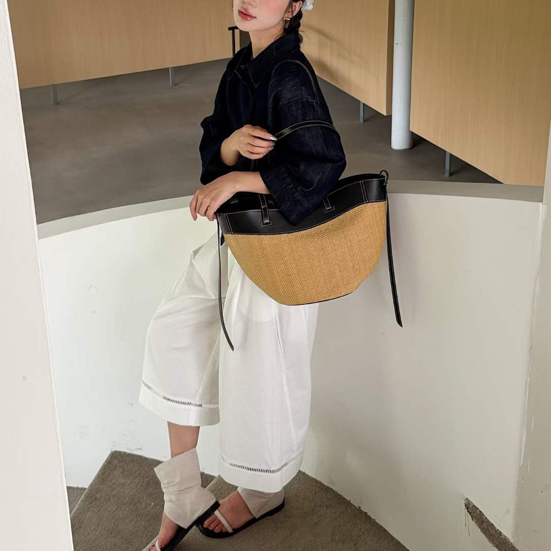 กระเป๋าถือหนังแท้ Mendy พร้อมด - Women'S Raffia Bags บทวิจารณ์และราคา