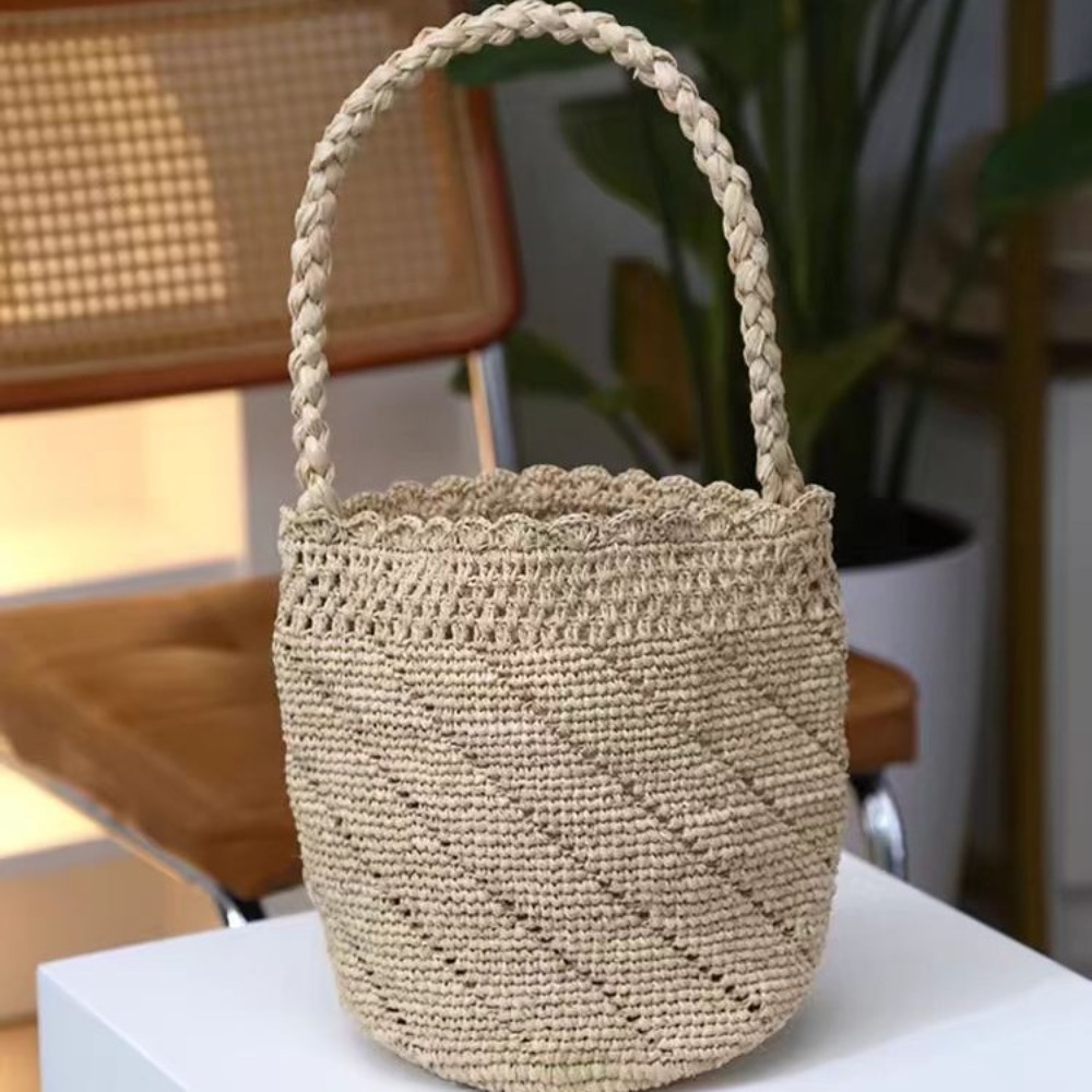 Handmade โครเชต์ฟางกระเป๋า Boh - Women'S Raffia Bags บทวิจารณ์และราคา